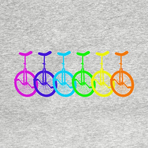 Rainbow Unicycles by jenido